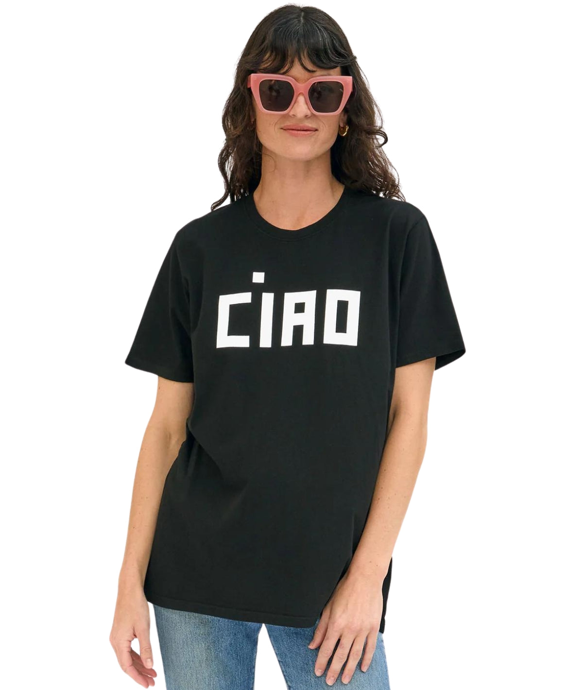 Original Tee- Black w/ Cream Block Ciao