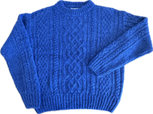 Catskill Fisherman Sweater- Cobalt Blue