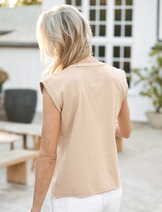 Aiden Vintage Muscle Tee- Latte