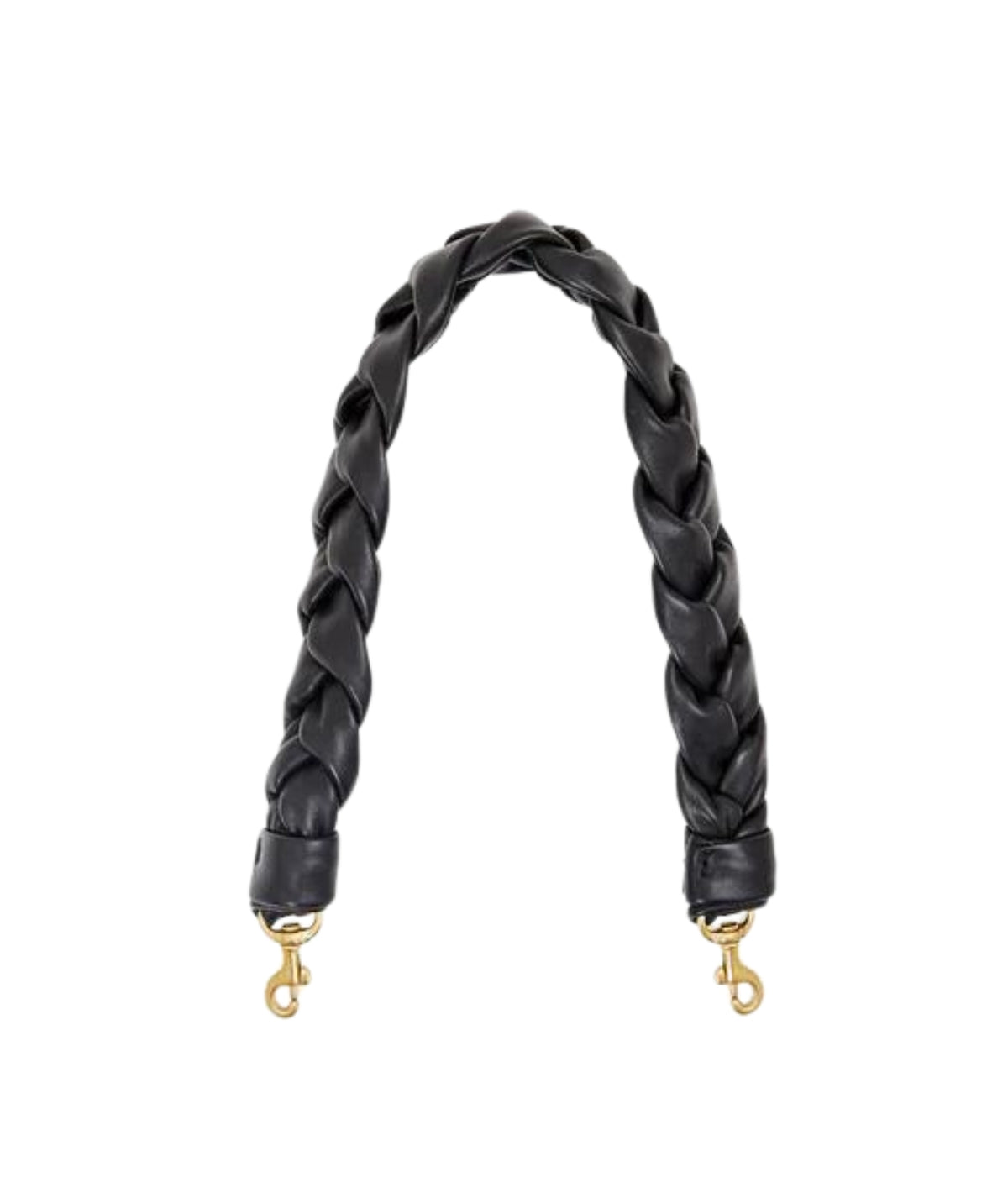 Shoulder Strap- Black Braided Nappa