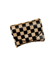 Tan Checkered Cardholder