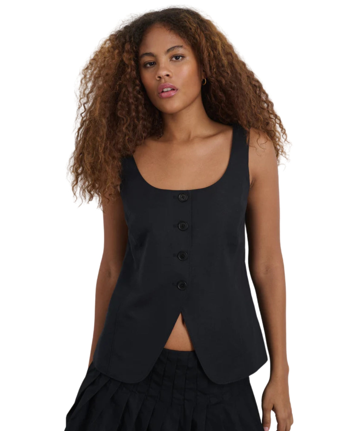 Soho Scoop Vest- Black