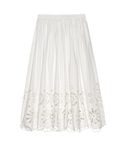 The Super Bloom Eyelet Skirt- White