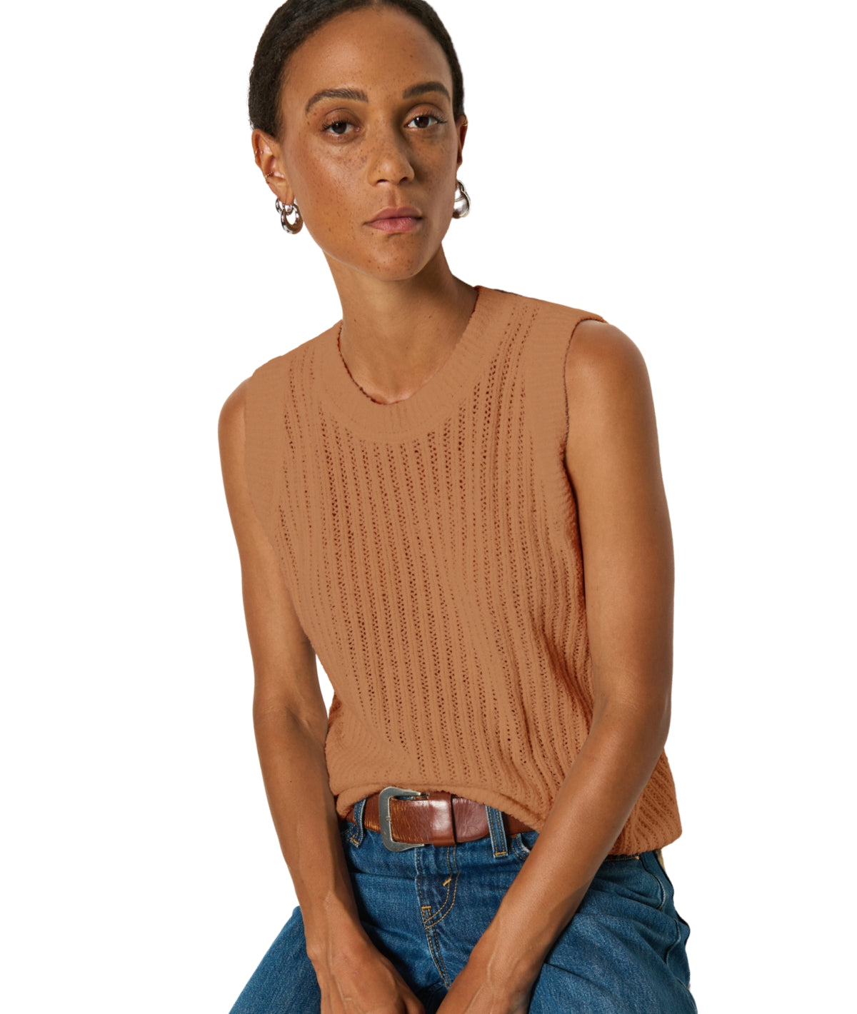 Elliana Pullover Vest- Praline