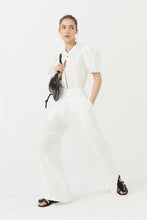 Scallop Linen Shirt-  White