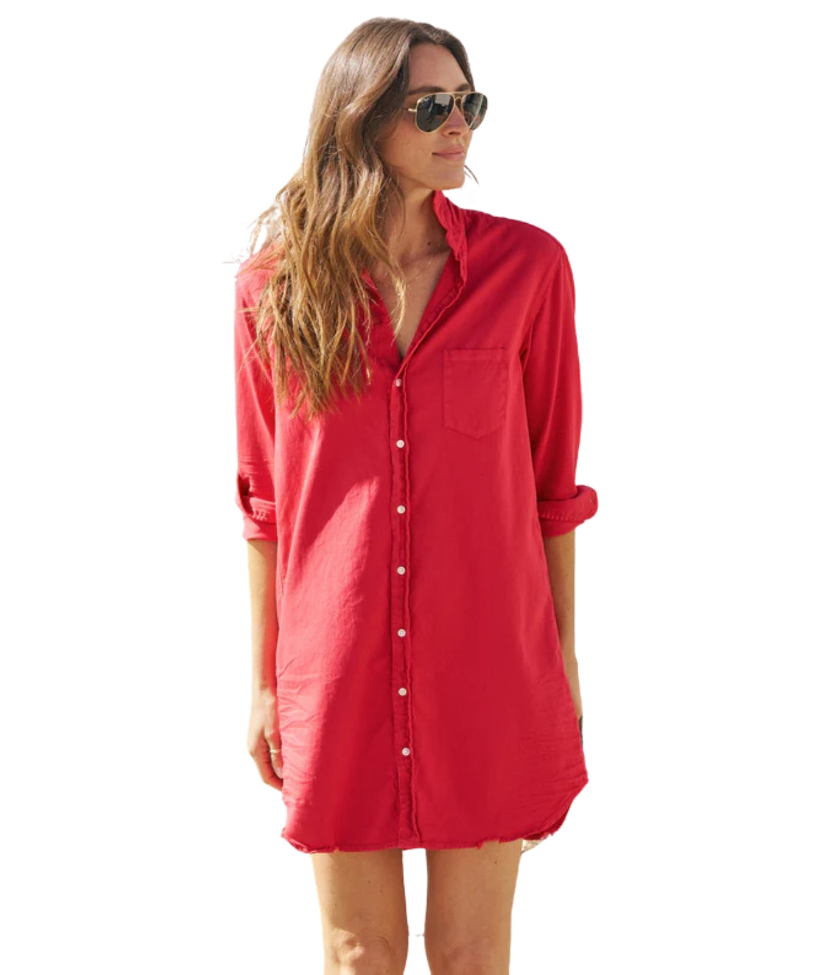 Mary Classic Shirtdress- Saffron