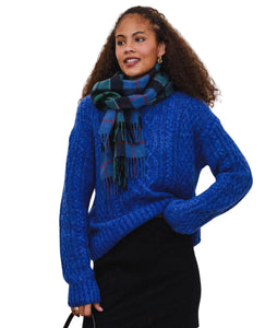 Catskill Fisherman Sweater- Cobalt Blue