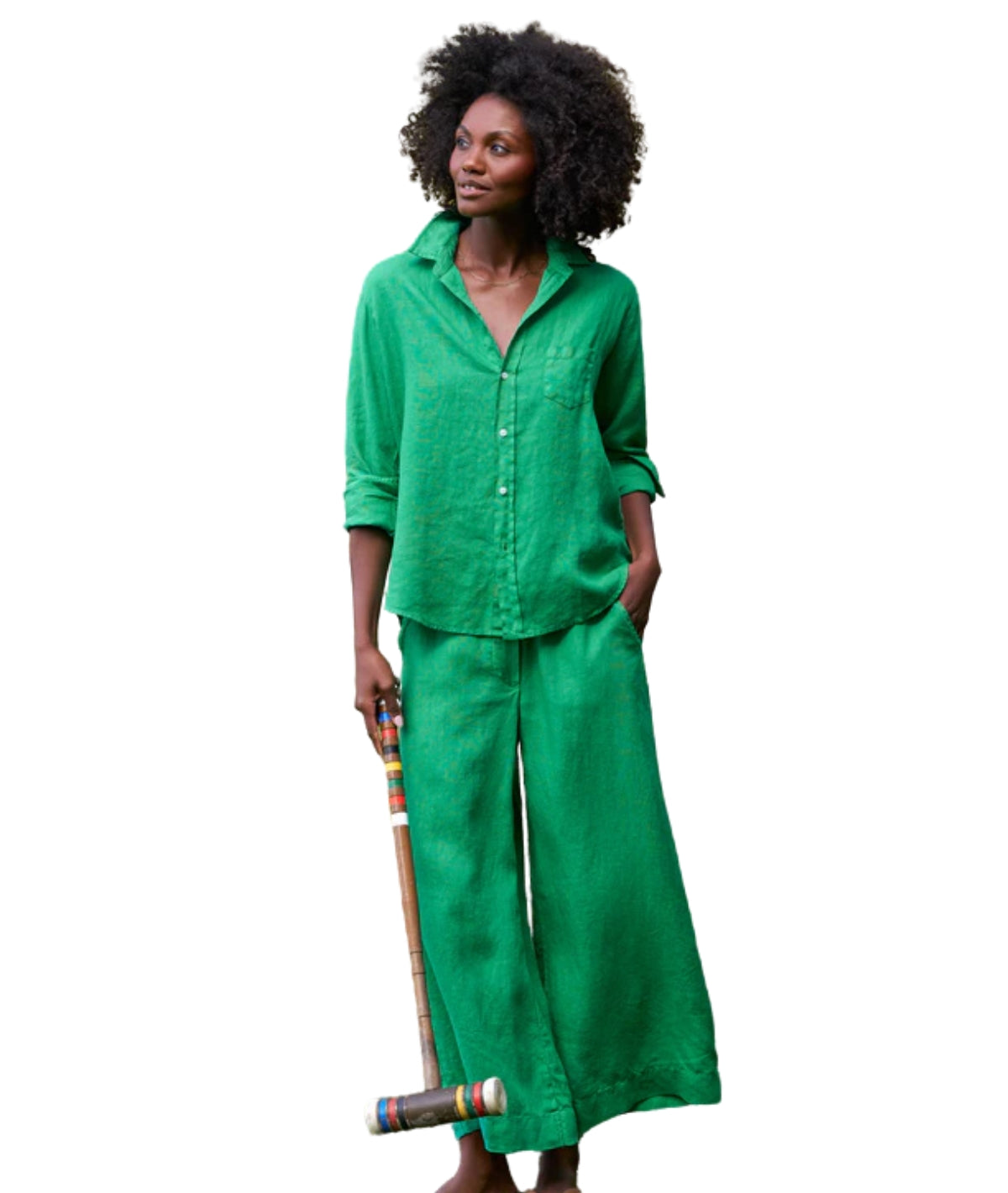 Tuscany Linen Getaway Set- Kelly Green