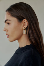 Small Bubble Heart Fringe Earrings- Gold