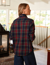 Eileen Relaxed Button Up- Big Navy Red Green Plaid