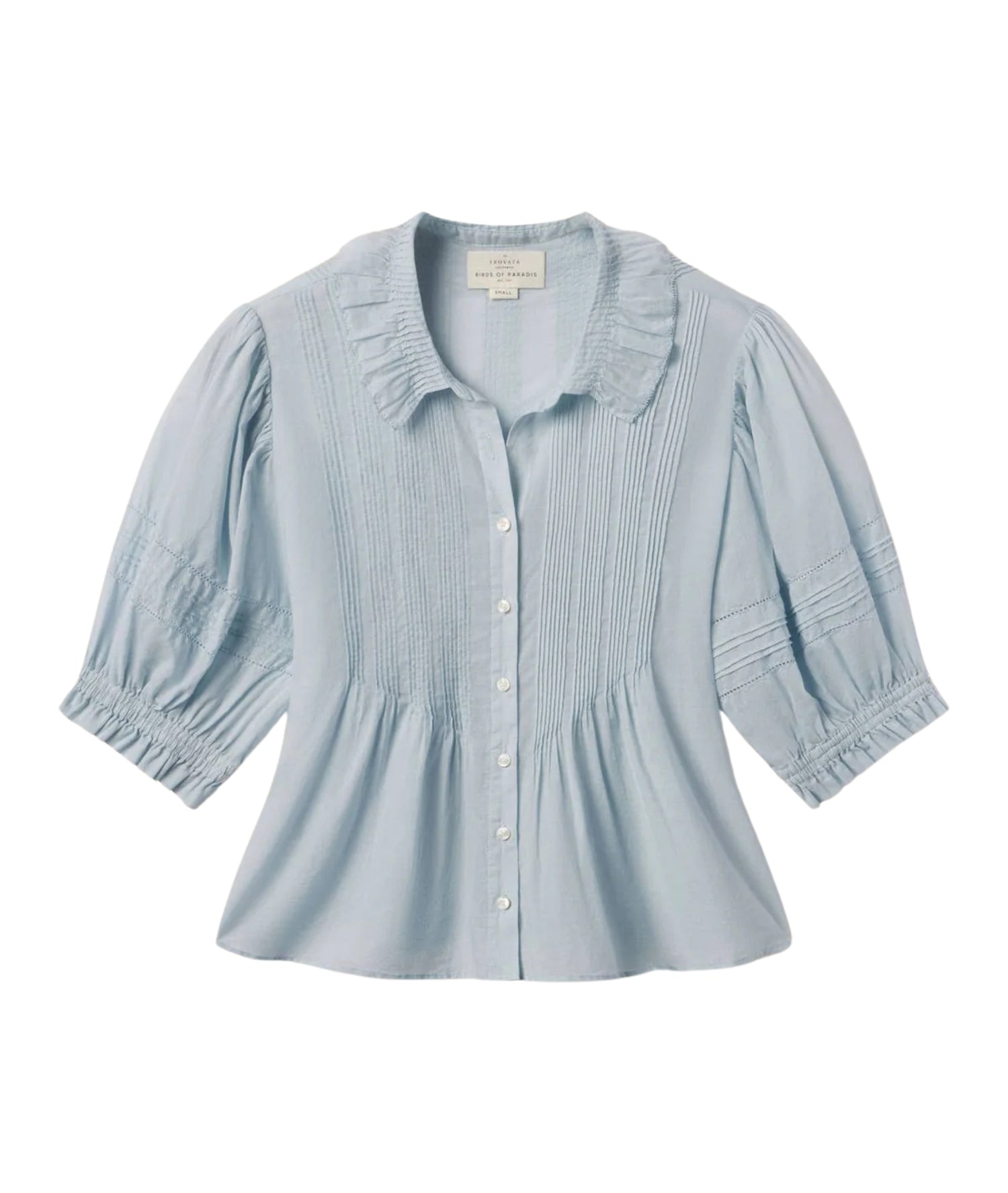 Jess Blouse- Cloud Houndstooth