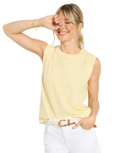 Sunwashed Slub Muscle Tank- Sunshine Stripe