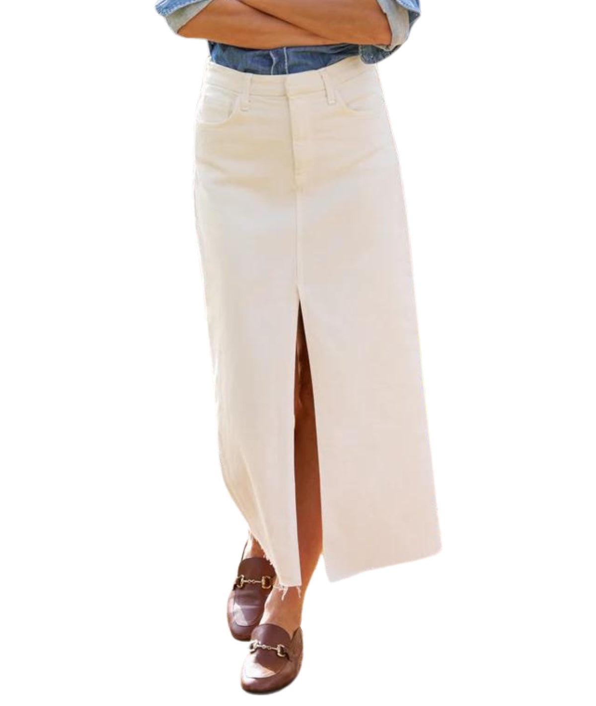 Donnybrook Denim Skirt- Natural