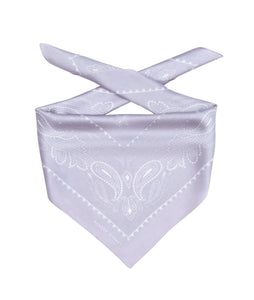 The Western 100% Silk Bandana Scarf- Lavender