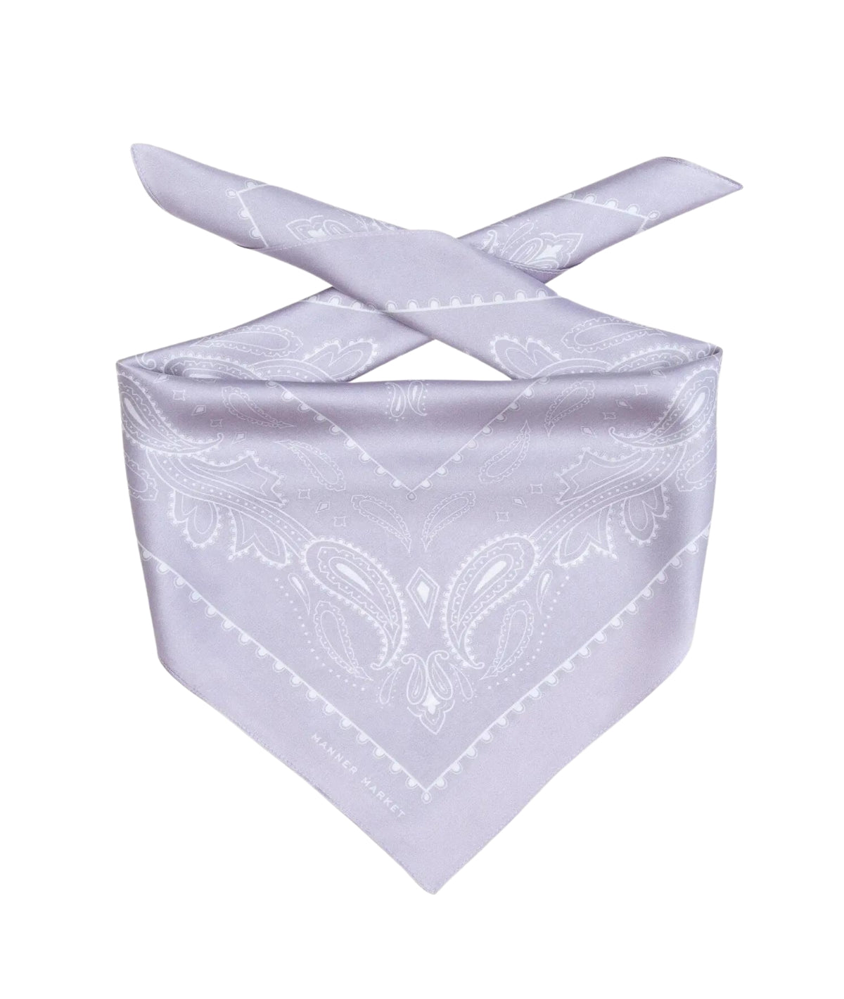 The Western 100% Silk Bandana Scarf- Lavender