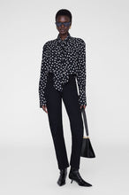 Ruby Shirt-  Black and White Double Dot Jacquard
