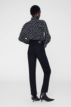 Ruby Shirt-  Black and White Double Dot Jacquard