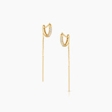 Lila Pave Threader Earrings