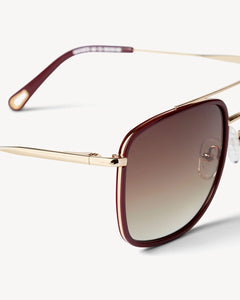 Amelia Sunglasses- Oxblood