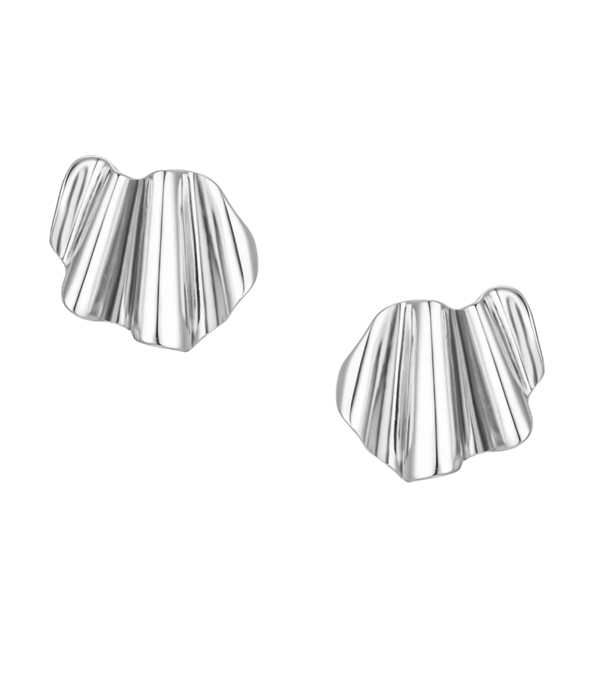Mari Statement Studs- Silver