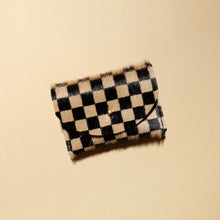 Tan Checkered Cardholder