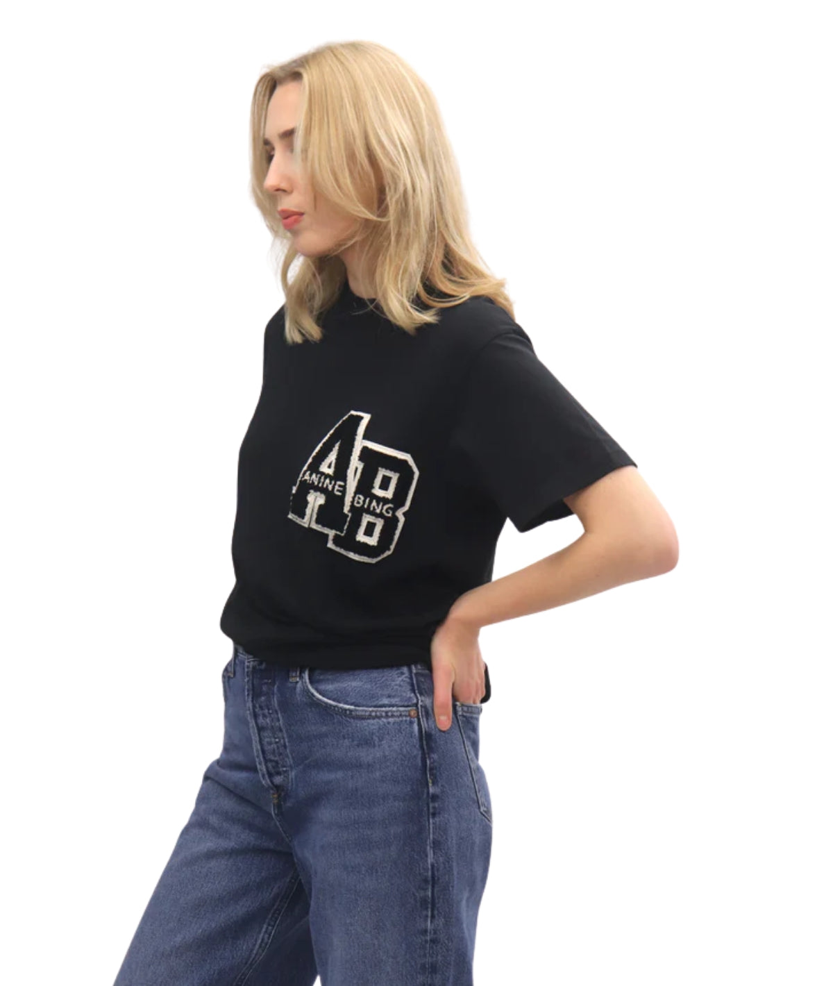 Lili Tee Letterman- Black