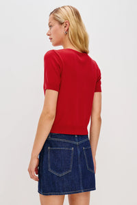 Aisley Sweater- Crimson