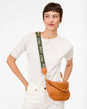 Adjustable Crossbody Strap- Army w/ Cream Embroidered Ciao