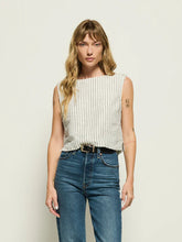 Cara Tank- Linen Stripe