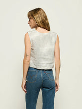 Cara Tank- Linen Stripe