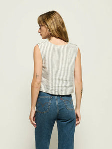 Cara Tank- Linen Stripe