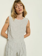 Cara Tank- Linen Stripe