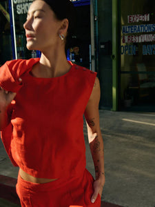 Cara Tank- Aurora Red