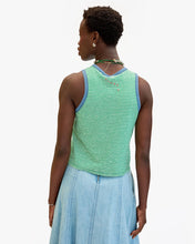 Camp Fit Tank- Green/ Cream