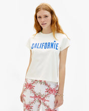 Classic Tee- Cream w/ Cobalt Californie