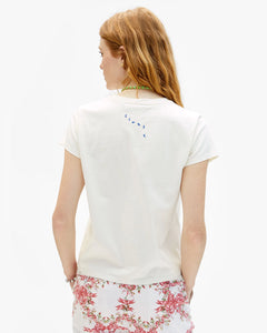 Classic Tee- Cream w/ Cobalt Californie