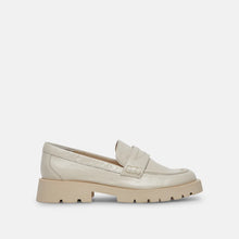 Elias Flats- Off White Crinkle Patent