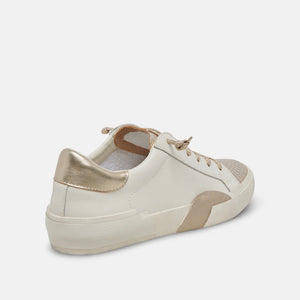 Zina Sneaker- White/Gold