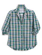 Eileen Relaxed Button Up- Green Pink Blue Black Plaid