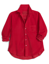 Eileen Relaxed Button Up Shirt- Holly Red