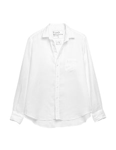 Eileen- Relaxed Button-Up Shirt- White Linen
