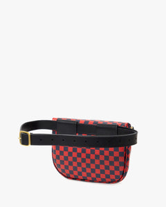 Fanny Pack- Cherry Red Chantal w/ Navy Checkers