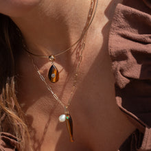 Fortuna Tigers Eye Lariat Necklace