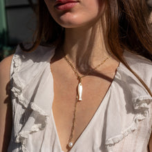 Fortuna Mother Of Pearl Lariat Necklace