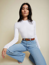 Gina Slim Mock Neck-  White