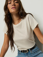 Goldie Boxy Crew- Heather Oatmeal