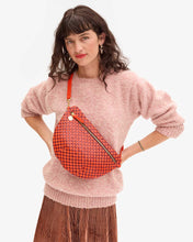 Grande Fanny- Bright Poppy & Bordeaux Woven Checker