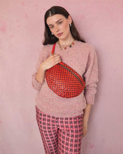 Grande Fanny- Bright Poppy & Bordeaux Woven Checker