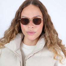 Hunter Sunglasses- Gold w/ Brown Lenses