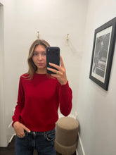 Crop Crew Sweater- Dull Red